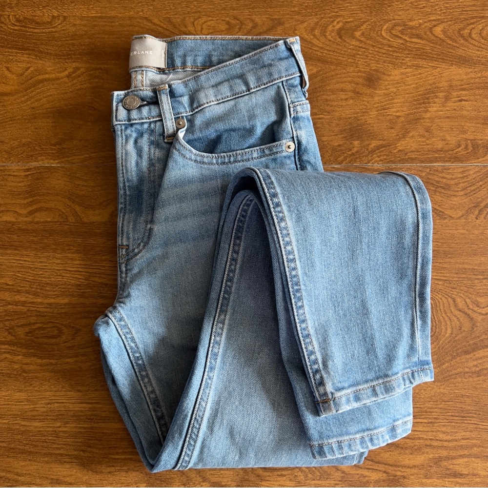 Everlane Womens Light Wash Blue Cotton Blend stretch Ankle Denim Jeans size 24